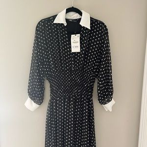 Zara Polka Dot Dress Size Small